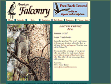 Tablet Screenshot of americanfalconry.com